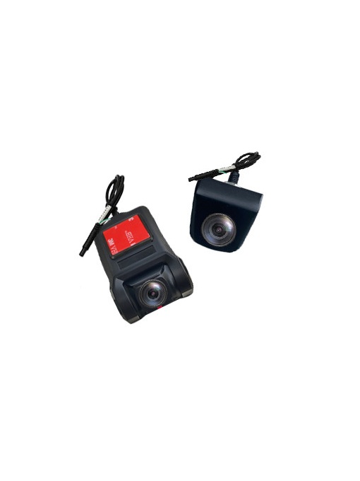 [Pachet] Cameră auto video marșarier cu infraroșu - AD-BGCM3 + Cameră trafic DVR, afișaj live pe multimedia și înregistrare pe SD - AD-BGCMDVR2