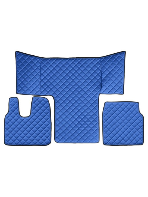 Set 3 covorase camion F-Core, Piele-ECO, pentru MAN TGS, cabina L, LX, Albastru