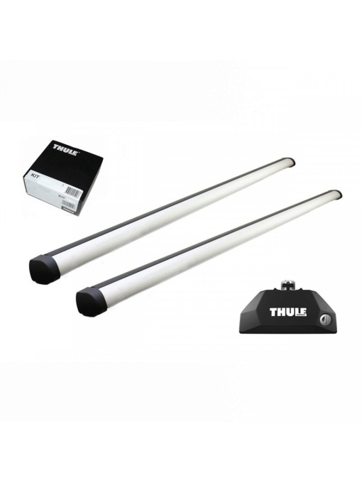 Bare transversale Thule Evo Flush Rail Profesional dedicate pentru Audi A6 (4G) Allroad 2014-2018 cu bare longitudinale integrate