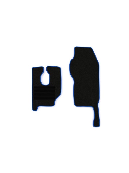 Set 2 covorase camion F-Core, velur, pentru MERCEDES ACTROS MP2 / MP3, 2002+, Negru - Albastru
