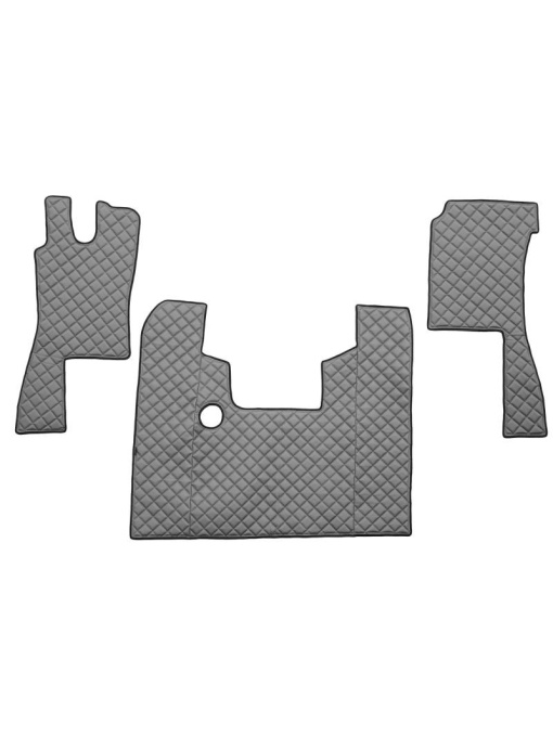 Set 3 covorase camion F-Core, Piele-ECO, pentru SCANIA 4, transmisie manuala, 1995-2008, Gri