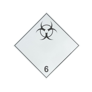 Autocolant eticheta avertizare/informare ADR 6.2, Cargoparts