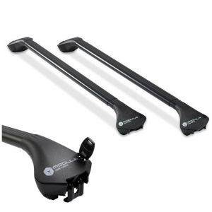 Bare transversale Modula Oval Bar Chiuso negre, compatibile cu Ford Focus III Station Wagon 2014-2018 cu bare longitudinale integrate