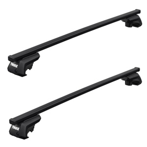 Bare transversale Thule Evo Raised Rail Squarebar dedicate pentru Alfa Romeo 156 Sportwagon 2000-2005 cu bare longitudinale inaltate