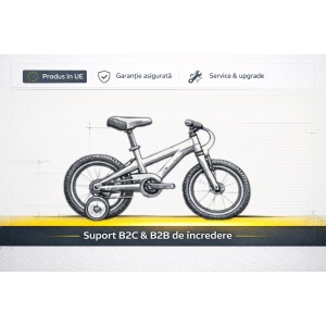 Bicicleta Copii DHS Sonic - 20 inch, Galben-Albastru - Img 6