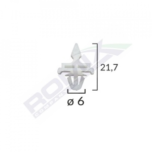 Clips Fixare Elemente Exterioare Pentru Mercedes 6X21.7Mm- Alb Set 10 Buc