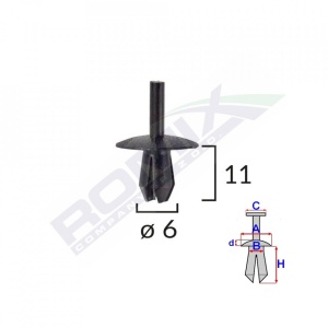 Clips Fixare Elemente Exterioare Pentru Opel/Mercedes/Renault - Negru Set 10 Buc