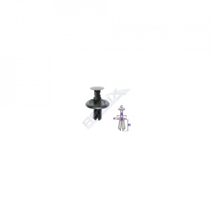 Clips Fixare Pentru Ford/Mazda 6X16.4Mm - Negru Set 10 Buc