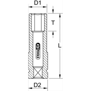 *fd tubulara de impact 1/2 hexagonala 22 mm slimpower
