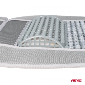 Husa scaun auto cu bile de masaj si suport lombar, dimensiuni 110 x 46 cm, culoare Gri - Img 6