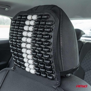 Husa scaun auto cu bile de masaj, suport lombar si tetiera, dimensiuni 131 x 46 cm, culoare Neagra - Img 4