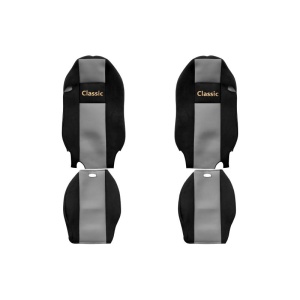 Huse pentru Scaune Camioane Classic - Gri Velours, Seria CLASSIC