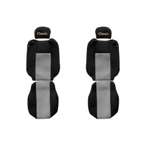 Huse pentru Scaune Camion - Seria Classic (Gri, Material Velours)