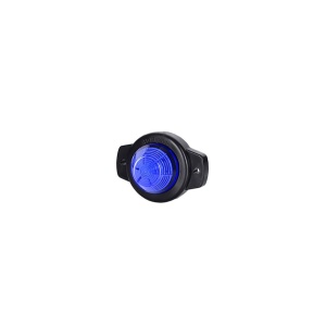 Lampă gabarit rotundă mică, Horpol, marcaj frontal, LED albastru, alimentare 12/24V