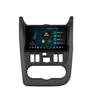 Navigatie 2K HUB64 Dacia Logan / Duster / Sandero (2009-2015), 4GB RAM, Android 13, Octacore, Slot Sim 4G, DSP, GPS, Wi-FI, Carplay, Android Auto, USB, Bluetooth, Waze, Touchscreen, 9.5" Inch