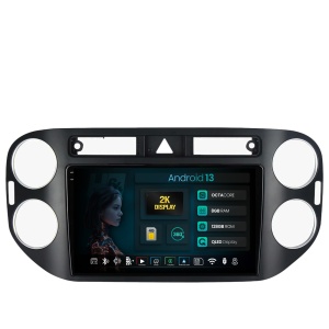 Navigatie 2K HUB64 Volkswagen Tiguan (2008-2010), 8GB RAM, Android 13, Octacore, Slot Sim 4G, DSP, GPS, Wi-FI, Carplay, Android Auto, USB, Bluetooth, Waze, Touchscreen, 9.5 Inch