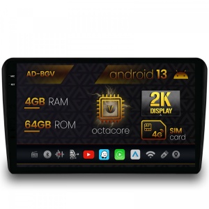 Navigatie Audi A3, S3, RS3, Android 13, V-Octacore , 4GB RAM , 64GB ROM, 9.5 Inch - AD-BGV9004,AD-BGRKIT424