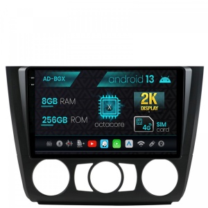 Navigatie BMW Seria 1 E87 (2007-2011), Clima Manuala, Android 13, X-Octacore , 8GB RAM , 256GB ROM, 9.5 Inch - AD-BGX9008,AD-BGRKIT398