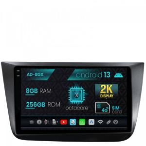 Navigatie Seat Altea,Toledo (2005-2012), Android 13, X-Octacore , 8GB RAM , 256GB ROM, 9.5 Inch - AD-BGX9008,AD-BGRKIT055