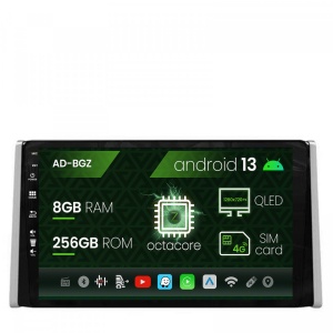 Navigatie Toyota RAV4 (2018,), Android 13, Z-Octacore , 8GB RAM , 256GB ROM, 9 Inch - AD-BGZ9008,AD-BGRKIT098
