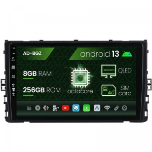Navigatie Volkswagen T-Roc (2017-Prezent), Android 13, Z-Octacore , 8GB RAM , 256GB ROM, 9 Inch - AD-BGZ9008,AD-BGRKIT035V2