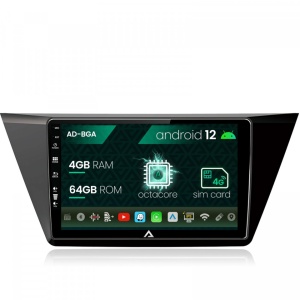 Navigatie Volkswagen Touran (2016,), Android 12, A-Octacore , 4GB RAM , 64GB ROM, 10.1 Inch - AD-BGA10004,AD-BGRKIT032
