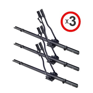Pachet 3 suporturi auto bicicleta Cruz Race Black cu montate pe bare transversale