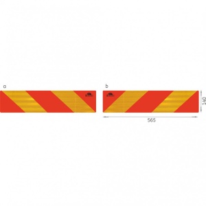 Placute reflectorizante pentru camioane 56.5x14 cm 2 buc
