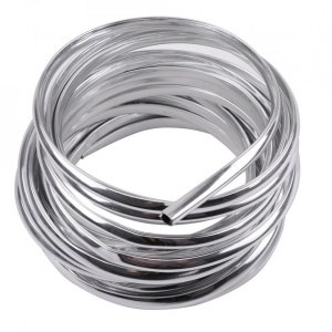 Rola Ornament Auto de tip "U" pentru muchii sau grila ventilatie, 15m liniari, culoare Crom SILVER