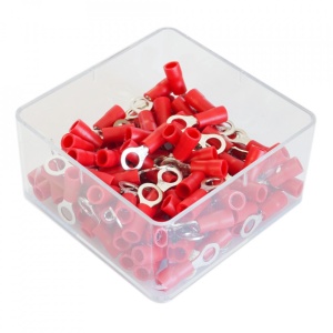 Set 100 Papuci Electrici Terminali Tip Inel Izolati 4.2Mm