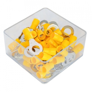 Set 100 Papuci Electrici Terminali Tip Inel Izolati 8.4Mm