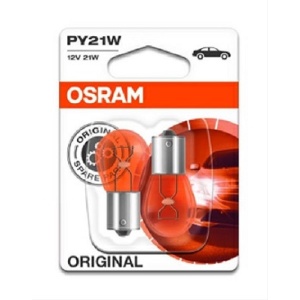 Set 2 Becuri 12V Py21W Original Blister Osram