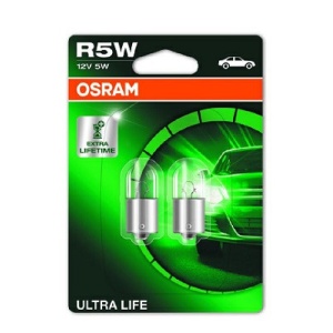 Set 2 Becuri 12V R5W Ultra Life Blister Osram