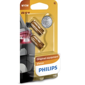 Set 2 Becuri Fara Soclu Wy5W 12V Philips