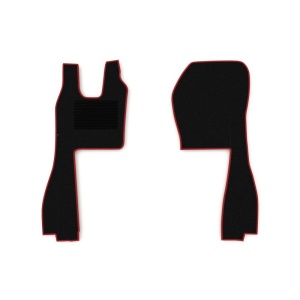 Set 2 covorase camion F-Core, velur, pentru SCANIA L,P,G,R,S, P,G,R,T, scaun pasager pneumatic, 2010+, Negru - Rosu