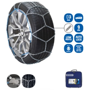 Set 2 lanturi antiderapante VERIGA Pro Compact 9-065, grosime lant 9 mm, R14-R16, geanta transport, pentru autoturisme - Img 1