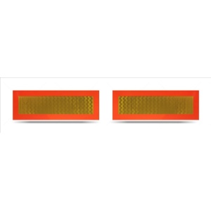 Set 2 placute reflectorizante MVM VEM001, 565 x 196 mm, suport aluminiu