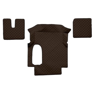Set 3 covorase camion F-Core, Piele-ECO, pentru MAN TGA, cabina lata 250 cm, Maro - Img 1