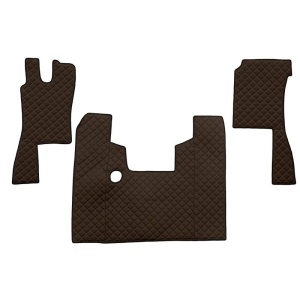 Set 3 covorase camion F-Core, Piele-ECO, pentru SCANIA 4, transmisie manuala, 1995-2008, Maro