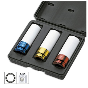 Set 3 Tubulare Impact De 1/2' Sp. Extractie Roti