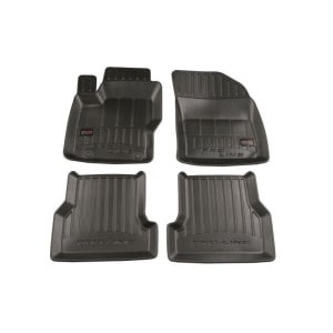 Set 4 covorase auto tip tavita Frogum, Cauciuc, pentru FORD FOCUS II 07.04-09.12, Negru