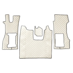 Set 4 covorase camion F-Core, Piele-ECO, pentru SCANIA L,P,G,R,S, 2016+, scaun pasager pneumatic, Bej