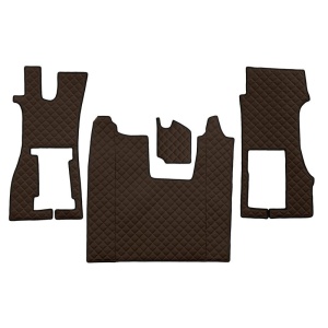 Set 4 covorase camion F-Core, Piele-ECO, pentru SCANIA L,P,G,R,S, 2016+, scaun pasager pneumatic, Maro