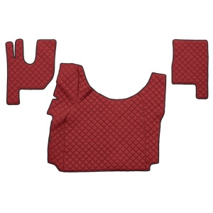 Set covorase compatibile cu Renault T cu podea inalta (01.2014-2021), piele sintetica - Rosu