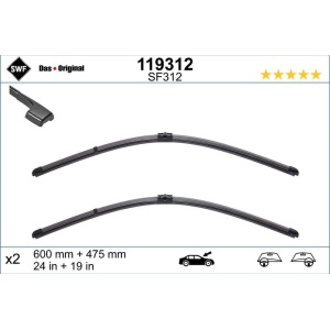 Set lamela stergator SWF Wiper FB OE LHD 600/475 mm