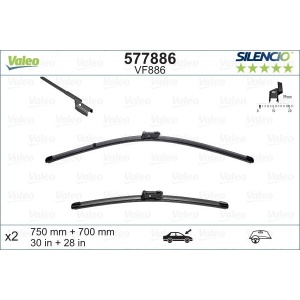Set lamela stergator Valeo Silencio FlatBlade OE 750/700 mm