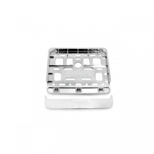 Suport numar inmatriculare cromat pentru scooter 11.4 x 14cm