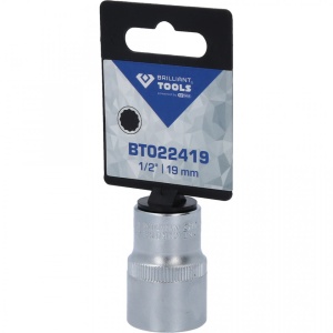 TUBULARA 1/2 BIHEXAGONALA 19 MM-BRILLIANT TOOLS - BT022419