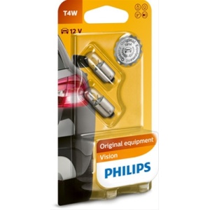 12929B2 Blister 2 Becuri 12V4W Tip T4W Philips