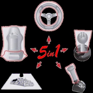 5990757 Set 100 Bucati (Husa Scaun, Volan, Schimbator, Frana Mana, Covoras) Pt Camioane Serwo